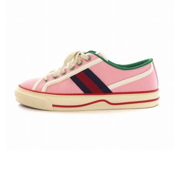 WOMEN'S GG GUCCI TENNIS 1977 SNEAKER PINK BRAND NEW WITH BOX SIZE EU 38 US SIZE8 - Picture 2 of 9